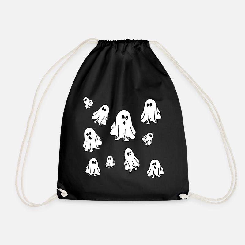 Halloween Ghosts - Drawstring Bag - black