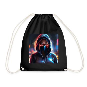 Fille Cyberpunk Cool - Sac de sport léger - noir - Devant