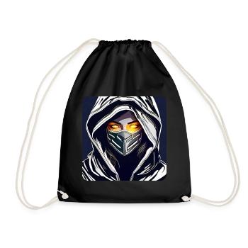 Fille cyberpunk anonyme cool - Sac de sport léger - noir - Devant