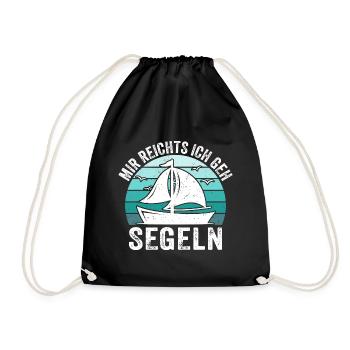 Mir reichts ich geh segeln t-shirt segler - Turnbeutel - Schwarz - Vorne