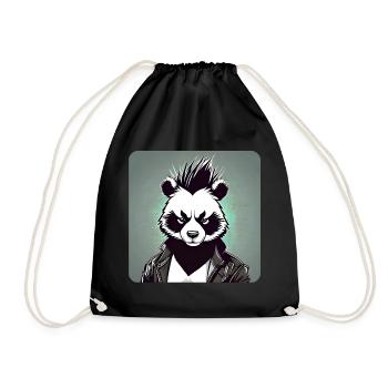 Cool Punk Panda Ours - Sac de sport léger - noir - Devant