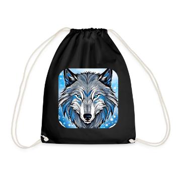 Spirit Animal Wolf - Turnbeutel - Schwarz - Vorne