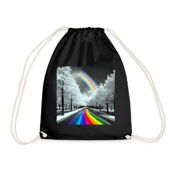 Arc-en-ciel dans la ville - Sac de sport léger - noir - Devant