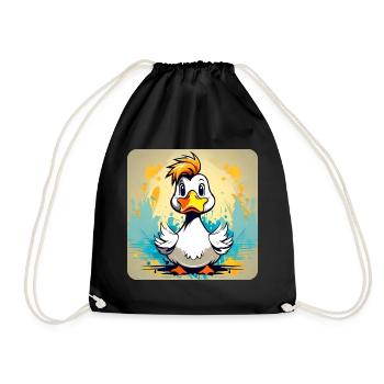 Funny Duck - Drawstring Bag - black - Front