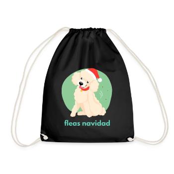 Fleas navidad - Drawstring Bag - black - Front