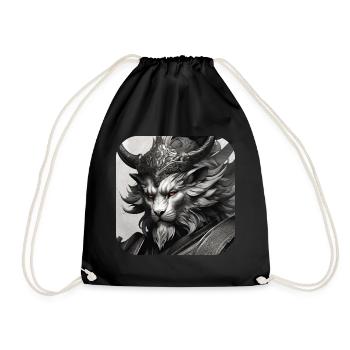 Lion Demon - Drawstring Bag - black - Front