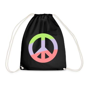 Peace - Turnbeutel - Schwarz - Vorne