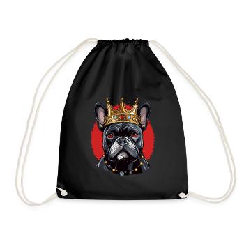 French Bulldog - Turnbeutel - Schwarz - Vorne