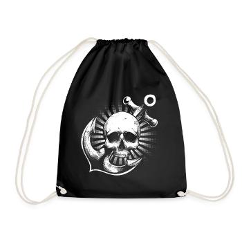Pirate Anchor - Drawstring Bag - black - Front