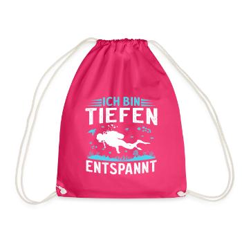 Ich bin tiefenentspannt taucher tauchen - Turnbeutel - Fuchsia - Vorne