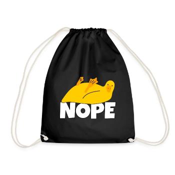 Lazy Duck Nope Not Today Lazy Lazy - Drawstring Bag - black - Front