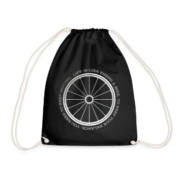 Gravel, Mountain Bike, Passion, Cycling - Drawstring Bag - black - Front
