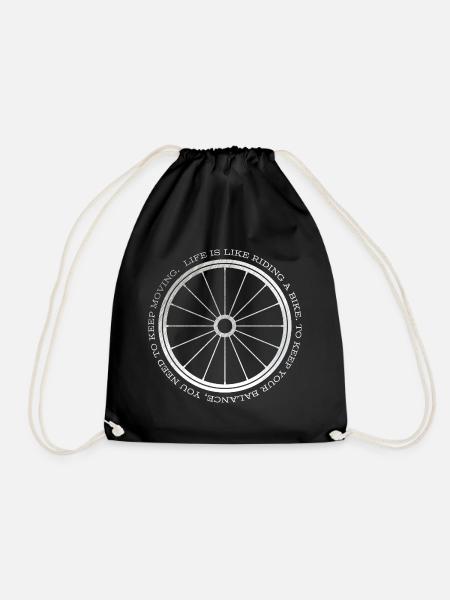 Gravel, Mountainbike, Leidenschaft, Radfahren - Turnbeutel - Schwarz