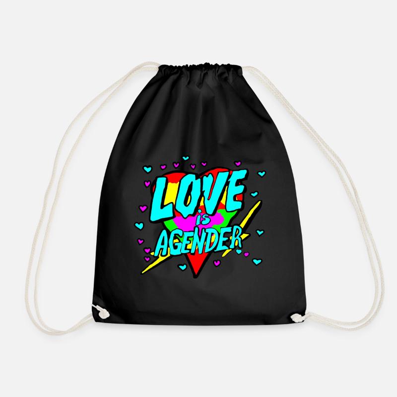 Love is Agender - Turnbeutel - Schwarz