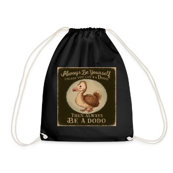 Soyez vous-même ou soyez un Dodo Vintage Design - Sac de sport léger - noir - Devant