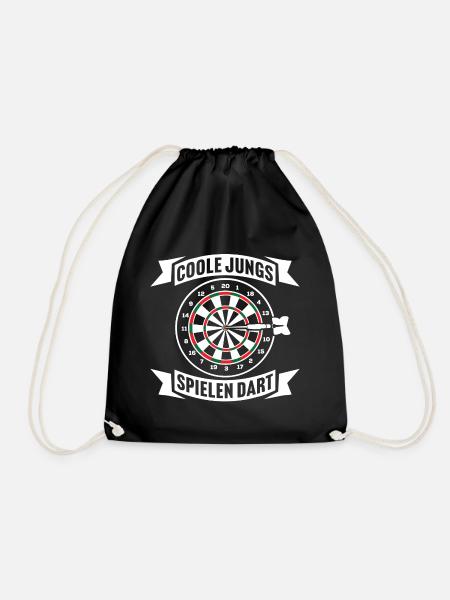 Coole Jungs spielen Dart Dartspieler - Turnbeutel - Schwarz