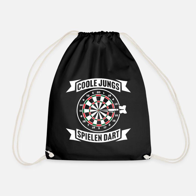 Coole Jungs spielen Dart Dartspieler - Turnbeutel - Schwarz