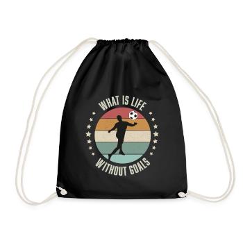 Devise des buts de football - Sac de sport léger - noir - Devant