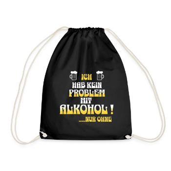 Bier und Party ist alles was wir wollen - Turnbeutel - Schwarz - Vorne