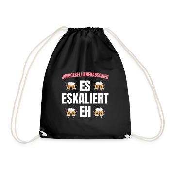 Bachelorette Party Bride Funny Saying - Drawstring Bag - black - Front