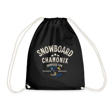 Snowboarden in Chamonix - Turnbeutel - Schwarz - Vorne