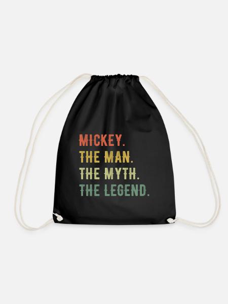 Michael Mickey Vorname Kurzform Man Myth Legend - Turnbeutel - Schwarz