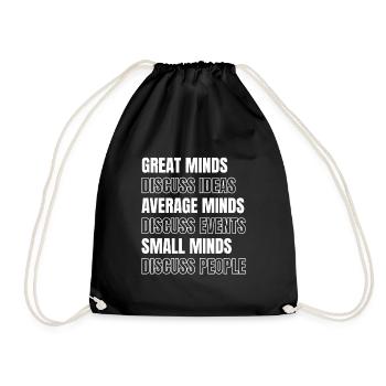 Stupidity Intelligence Gossip Stupid Intelligent IQ - Drawstring Bag - black - Front