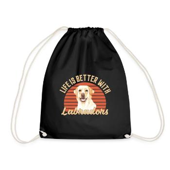 Labrador Vintage - Turnbeutel - Schwarz - Vorne