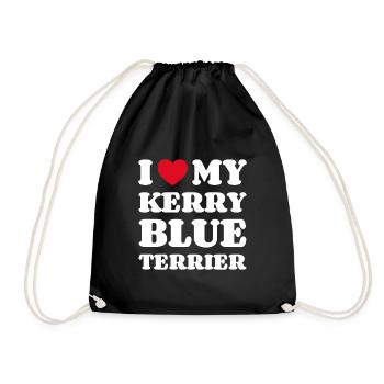 J’aime mon propriétaire de chien Kerry Blue Terrier - Sac de sport léger - noir - Devant