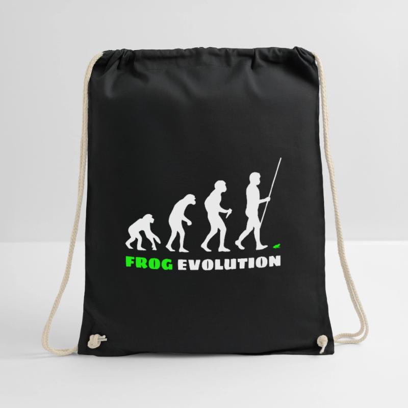 Frog Evolution Drawstring Bag