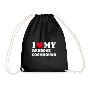 J’adore mon Redbone Coonhound - Sac de sport léger - noir - Devant