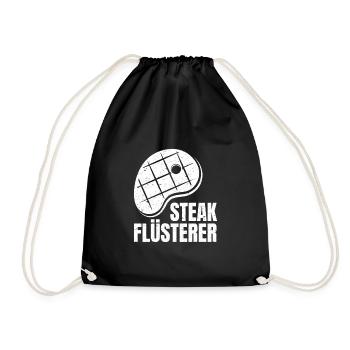 Chuchoteur de bifteck - Sac de sport léger - noir - Devant