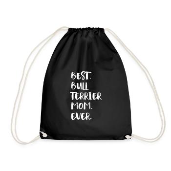 Bullterrier Bull Terrier - Drawstring Bag - black - Front