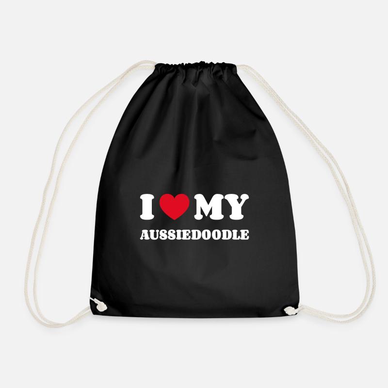 I Love My Aussiedoodle - Turnbeutel - Schwarz