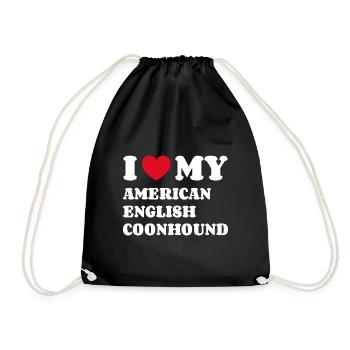 J’aime mon propriétaire de chien American English Coonhound - Sac de sport léger - noir - Devant