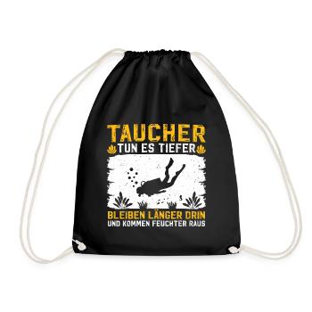 Taucher - Turnbeutel - Schwarz - Vorne