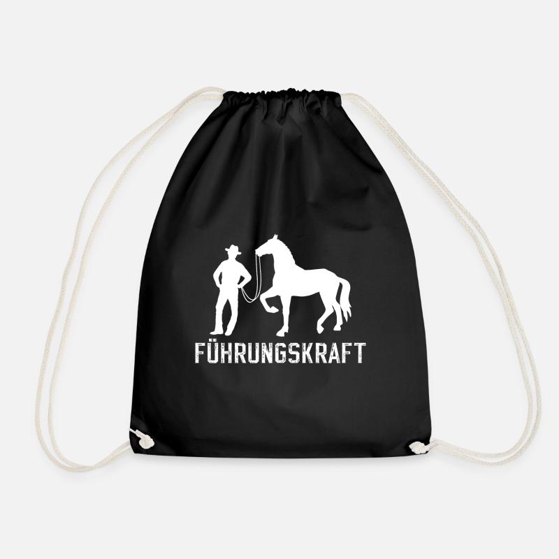 Führungskraft Pferd Reiten - Turnbeutel - Schwarz