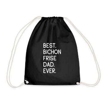 Bichon Frisé - Sac de sport léger - noir - Devant