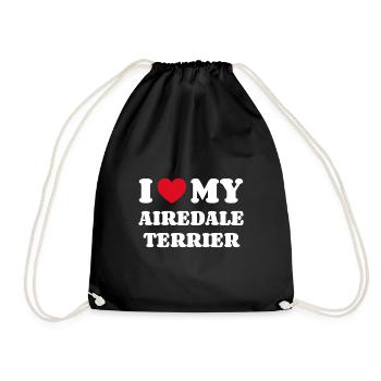 J’adore mon Airedale Terrier - Sac de sport léger - noir - Devant