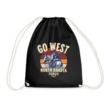 North Dakota Weiter nach Westen - Turnbeutel - Schwarz - Vorne