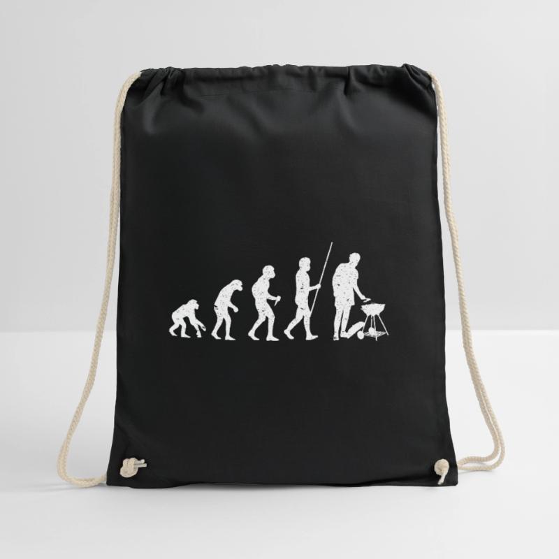 BBQ Evolution Grillen Barbecue Geschenkidee Turnbeutel