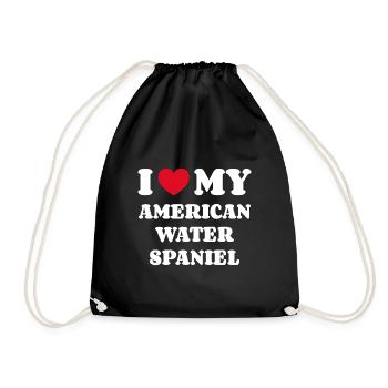 J’adore mon propriétaire de chien American Water Spaniel - Sac de sport léger - noir - Devant