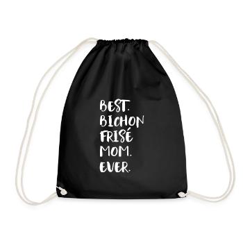 Bichon Frisé - Sac de sport léger - noir - Devant