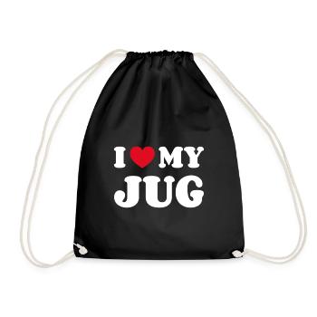 I Love My Jug - Drawstring Bag - black - Front