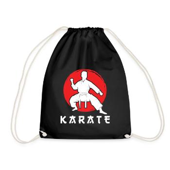 karate - Turnbeutel - Schwarz - Vorne