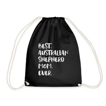 Australian Shepherd - Drawstring Bag - black - Front