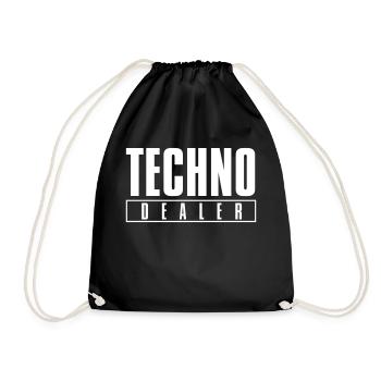 Techno dealer - Drawstring Bag - black - Front
