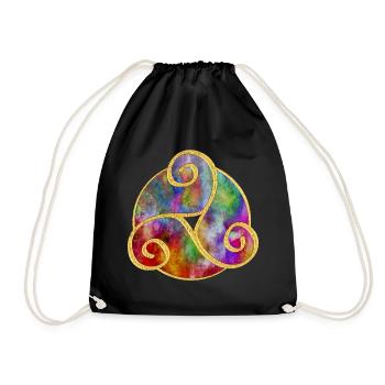 Triskele - Celtic Symbol Art 2 - Drawstring Bag - black - Front