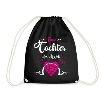 Beste Tochter der Welt - Turnbeutel - Schwarz - Vorne