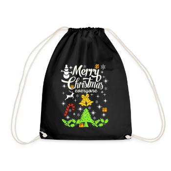 Joyeux Noël, Joyeux Noël, Joyeux Noël - Sac de sport léger - noir - Devant